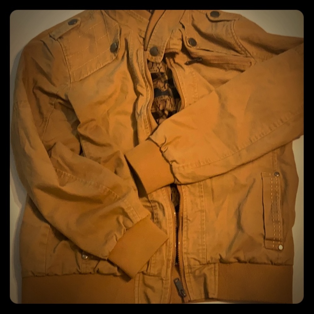 Brown canvas lined jacket